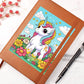 Cute Unicorn 113 - Vegan Leather Journal