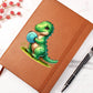 Colorful Baby Dinosaur 025 - Vegan Leather Journal