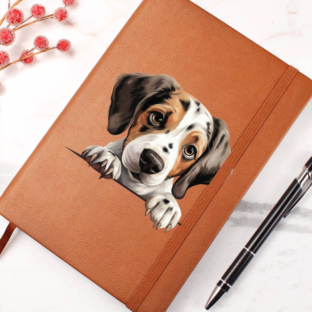 Pointer Peeking - Vegan Leather Journal