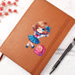 Cute Back to School Sticker 018 - Vegan Leather Journal