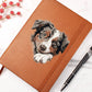 Australian Shepherd Peeking - Vegan Leather Journal