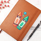 Cute Back to School Sticker 004 - Vegan Leather Journal