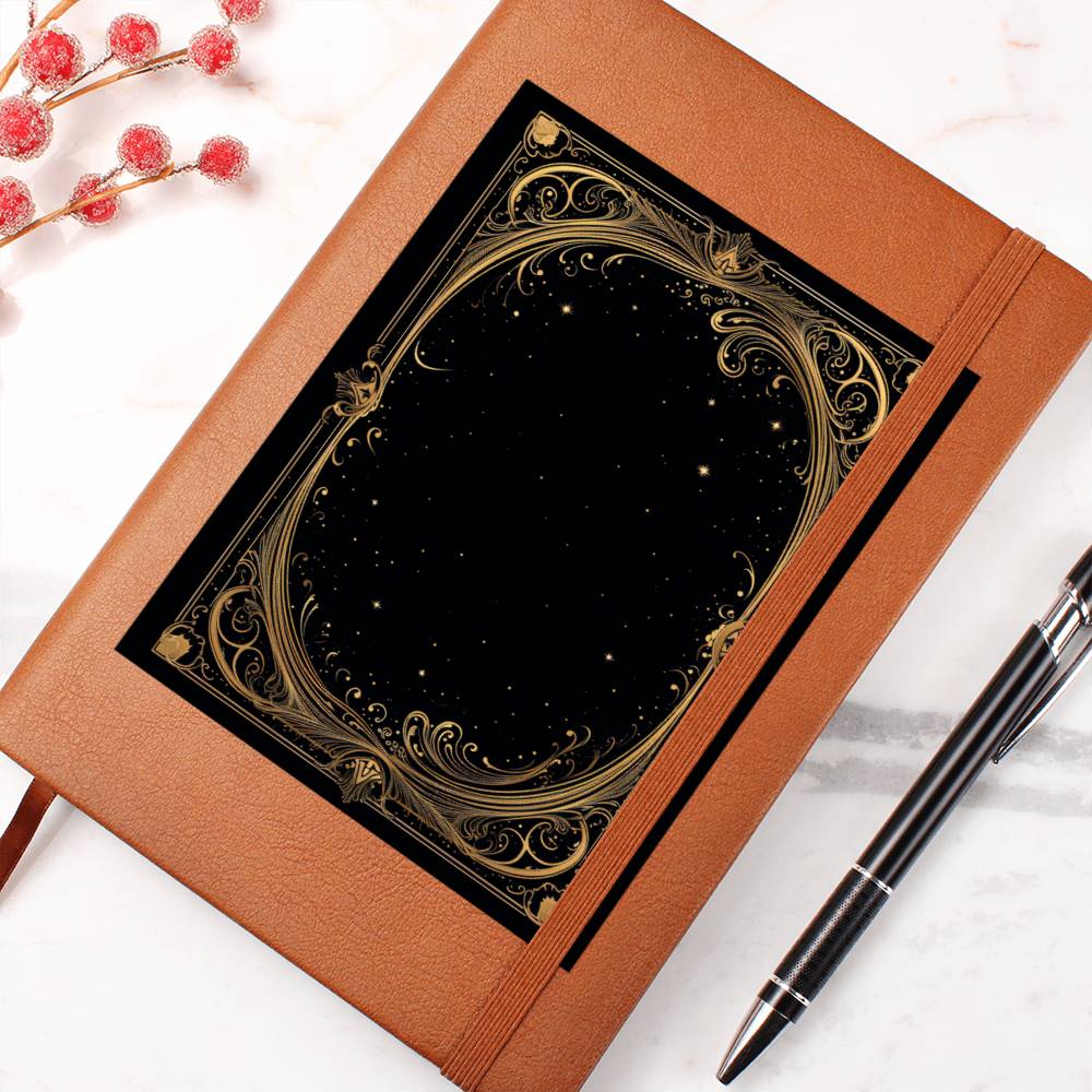 Ornate Gold Cover 079 - Vegan Leather Journal