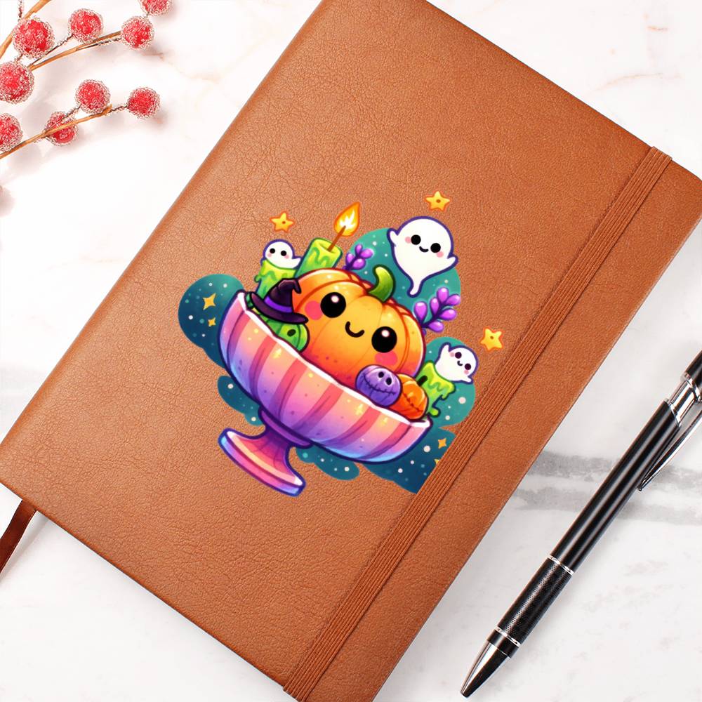 Cute Halloween Sticker 105 - Vegan Leather Journal