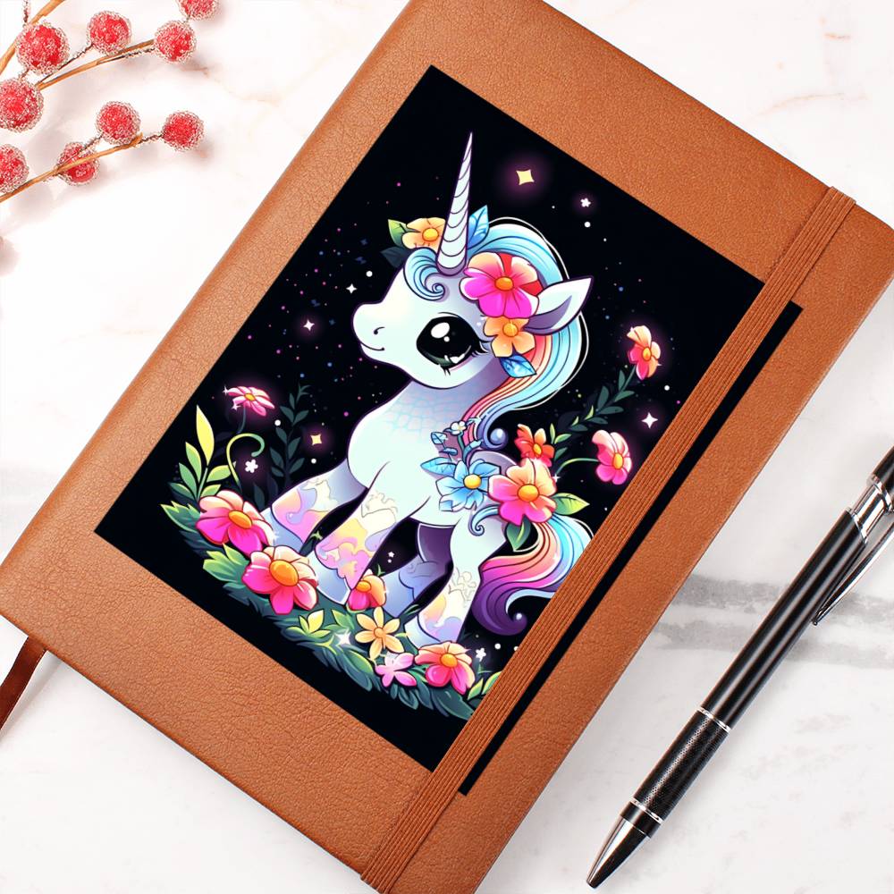 Cute Unicorn 001 - Vegan Leather Journal