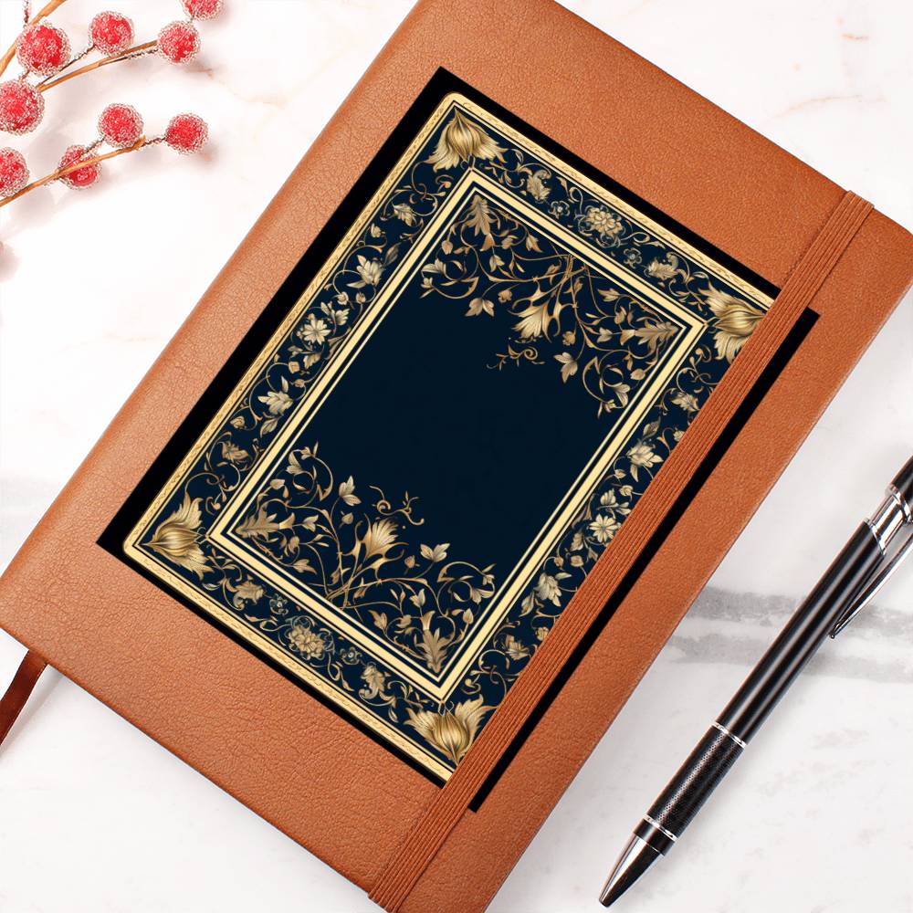 Ornate Gold Cover 102 - Vegan Leather Journal