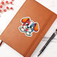 Cute Dog sticker 25 - Vegan Leather Journal