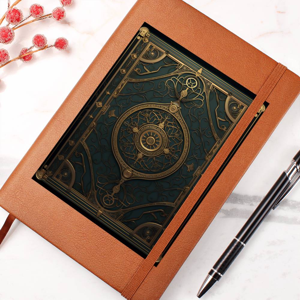 Ornate Gold Cover 053 - Vegan Leather Journal