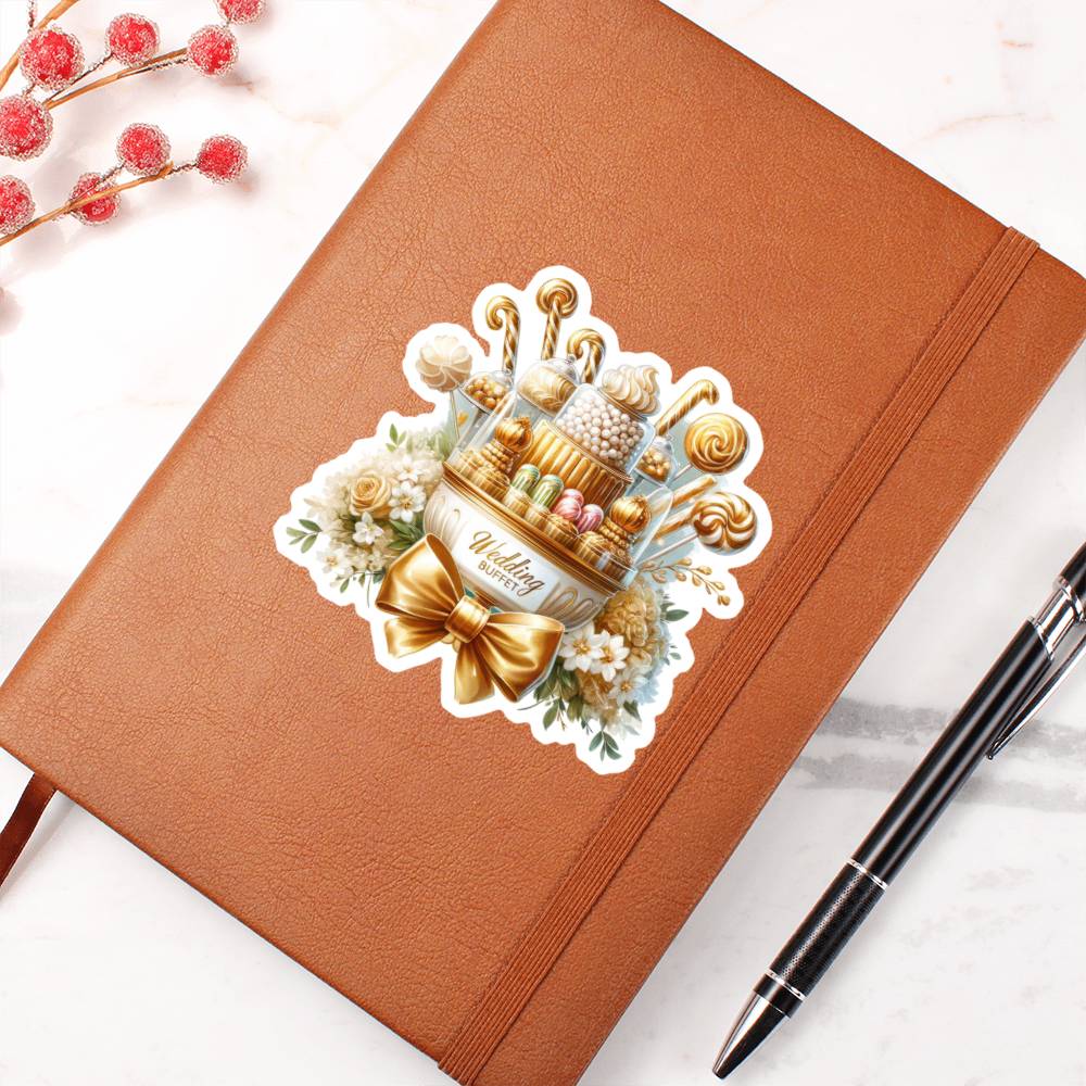 Luxury Wedding Decor Sticker 057 - Vegan Leather Journal