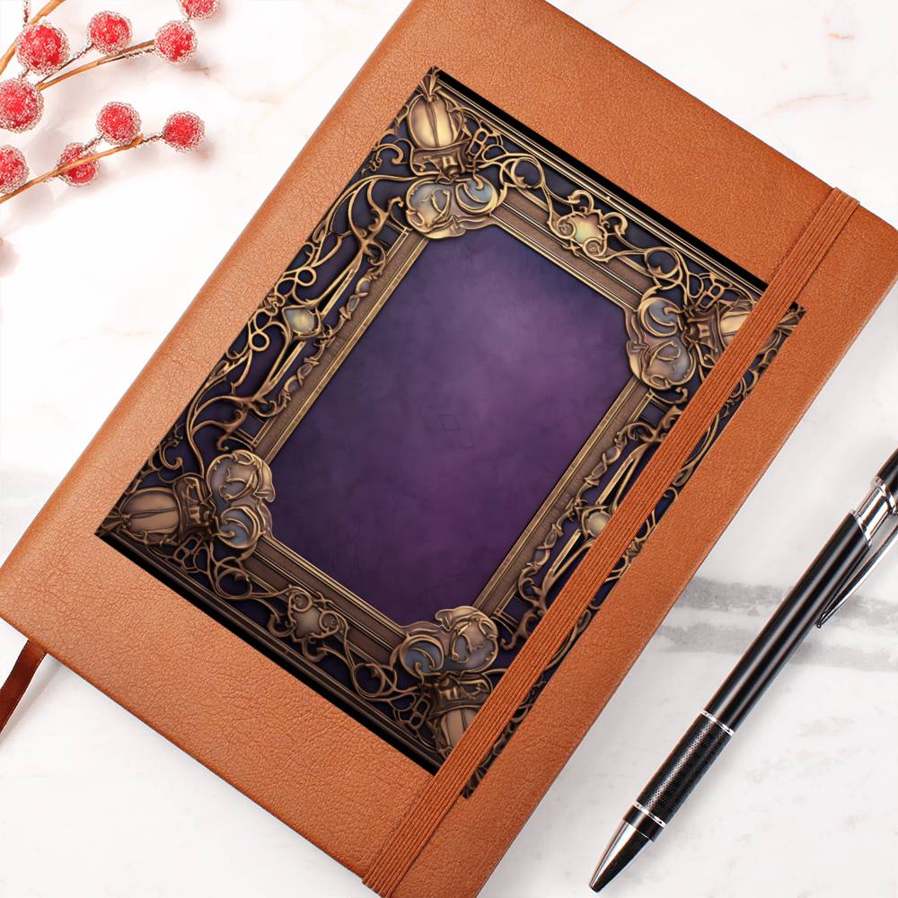 Ornate Gold Cover 066 - Vegan Leather Journal