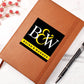 B and W - Vegan Leather Journal