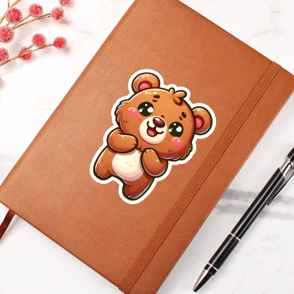 Cute Bear sticker 09 - Vegan Leather Journal