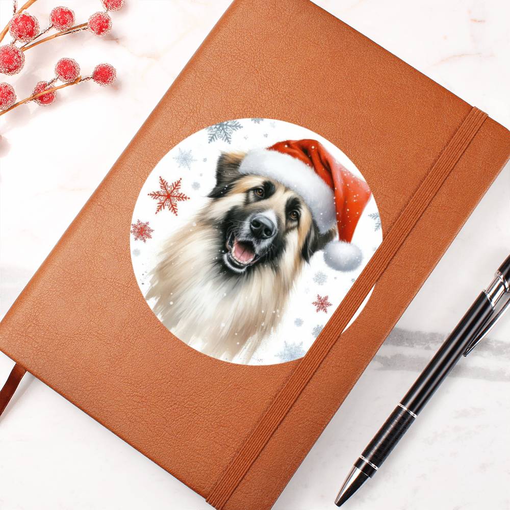 Christmas Dog - Anatolian Shepherd - Vegan Leather Journal