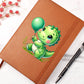 Colorful Baby Dinosaur 045 - Vegan Leather Journal
