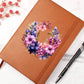 Floral Flower Wreath 138 - Vegan Leather Journal