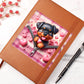 Valentine's Day Dog And Zipper 018 - Vegan Leather Journal