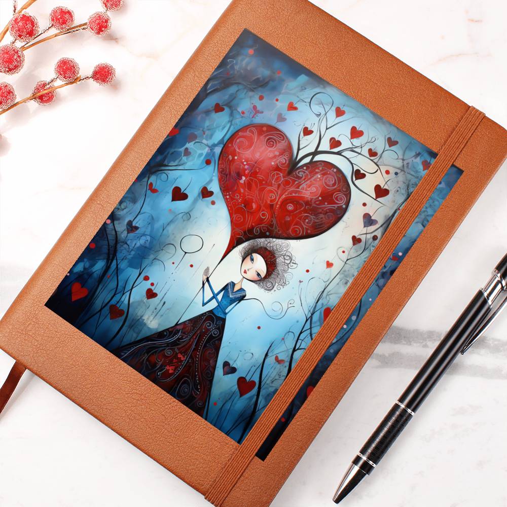 Valentine's Day Art 388 - Vegan Leather Journal