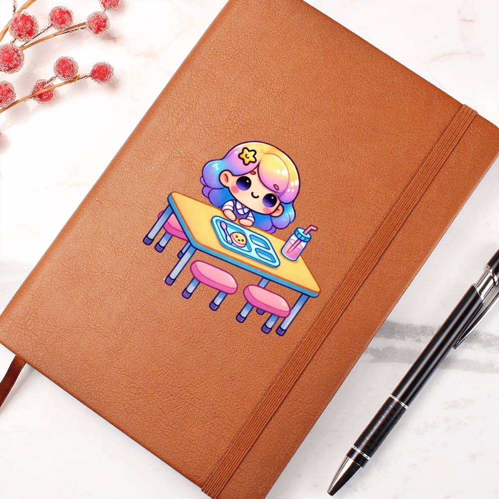 Cute Back to School Sticker 064 - Vegan Leather Journal