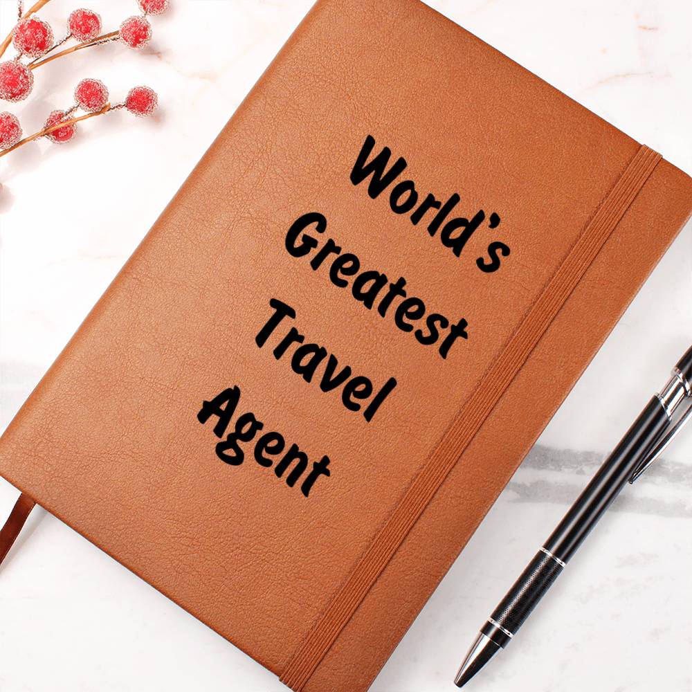 World's Greatest Travel Agent v1 - Vegan Leather Journal