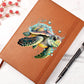 Cute Sea Turtle 004 - Vegan Leather Journal