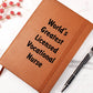 World's Greatest Licensed Vocational Nurse v1 - Vegan Leather Journal