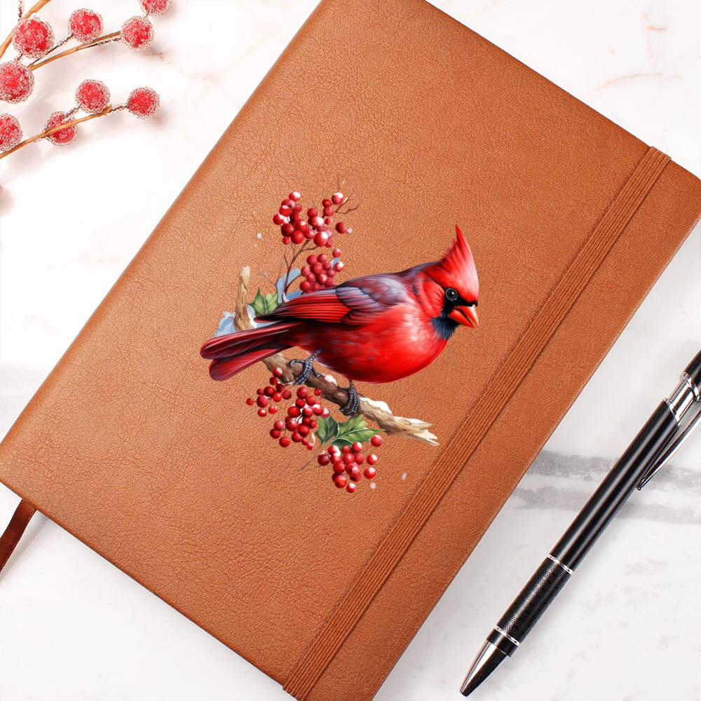 Christmas Cardinal 010 - Vegan Leather Journal