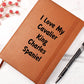 Love My Cavalier King Charles Spaniel v4 - Vegan Leather Journal