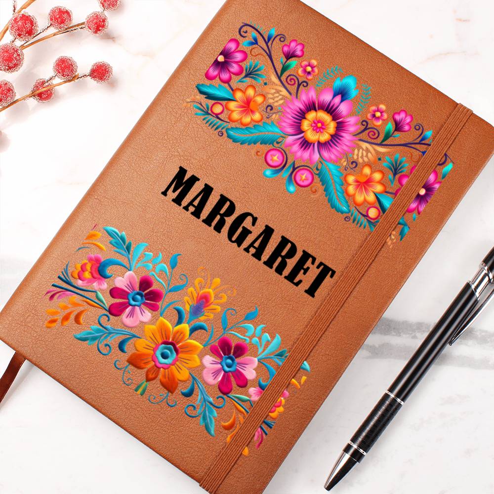 Margaret (Mexican Flowers 1) - Vegan Leather Journal