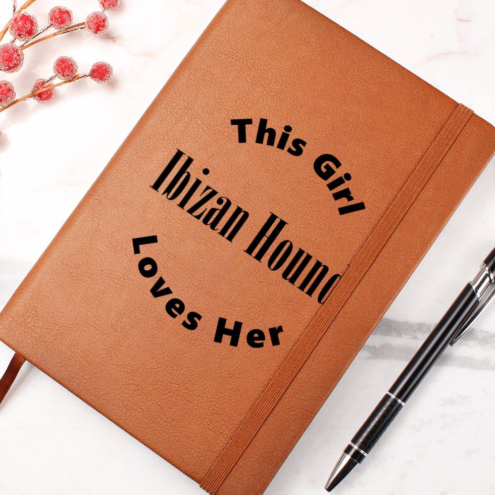 Ibizan Hound v2 - Vegan Leather Journal