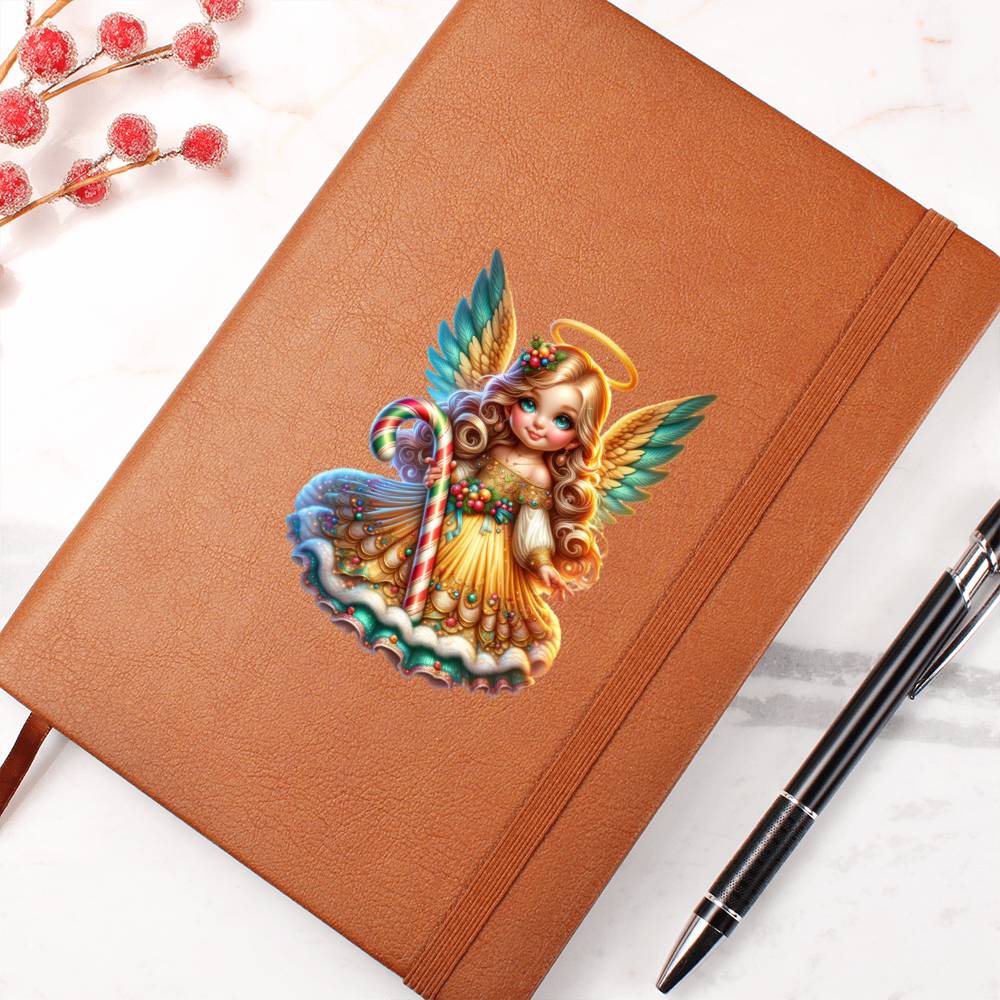 Cute Christmas Angel 015 - Vegan Leather Journal