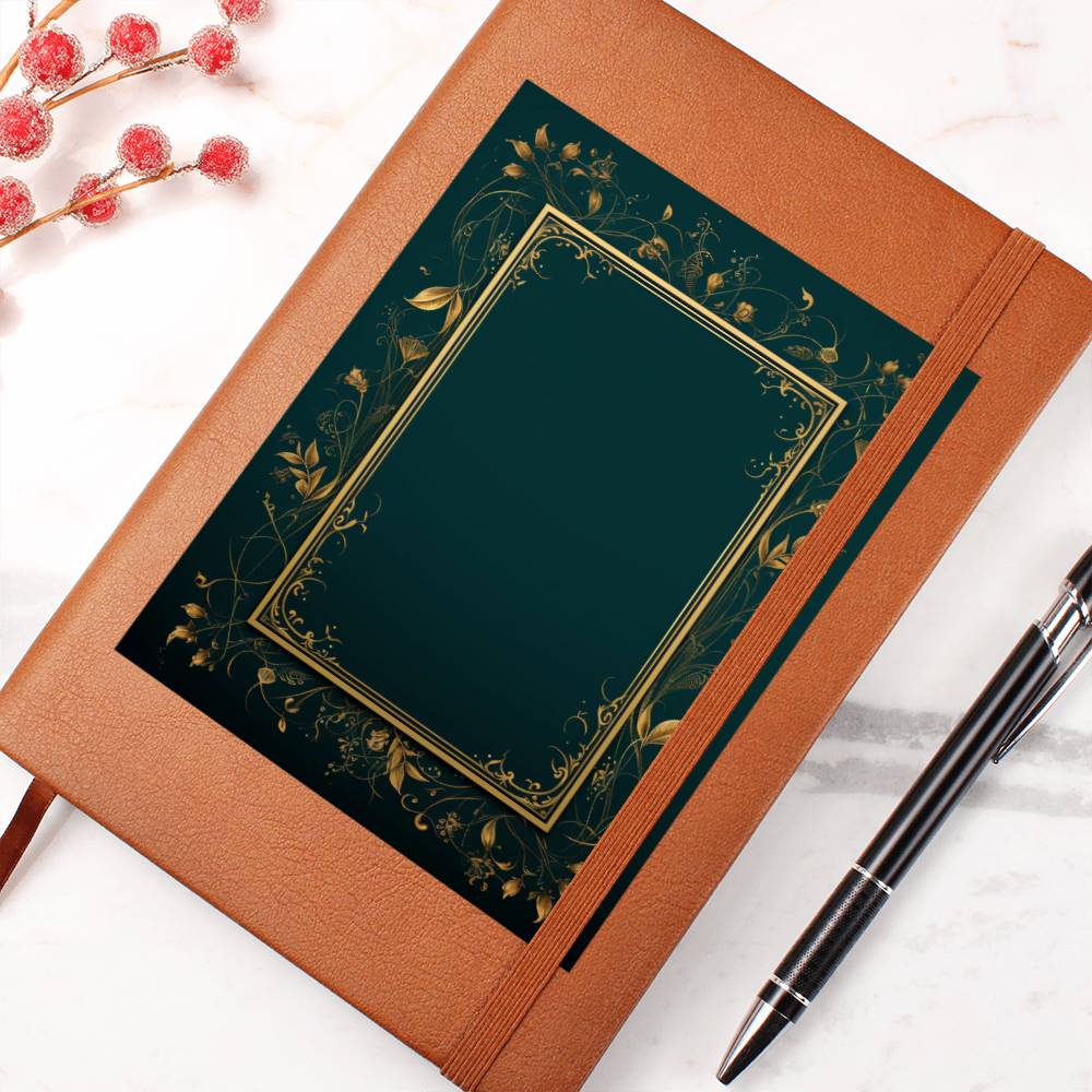 Ornate Gold Cover 049 - Vegan Leather Journal