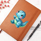 Colorful Baby Dinosaur 067 - Vegan Leather Journal