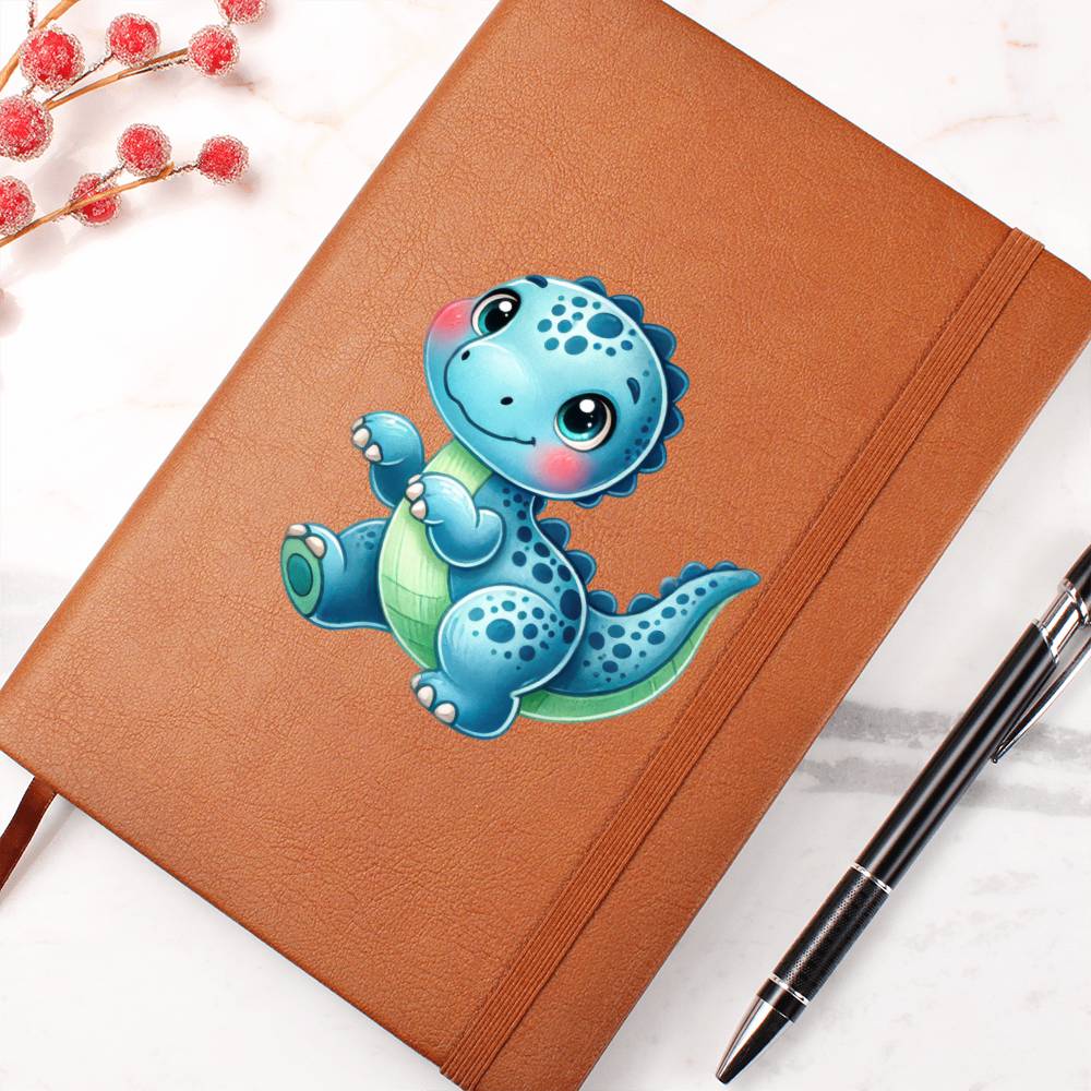 Colorful Baby Dinosaur 067 - Vegan Leather Journal