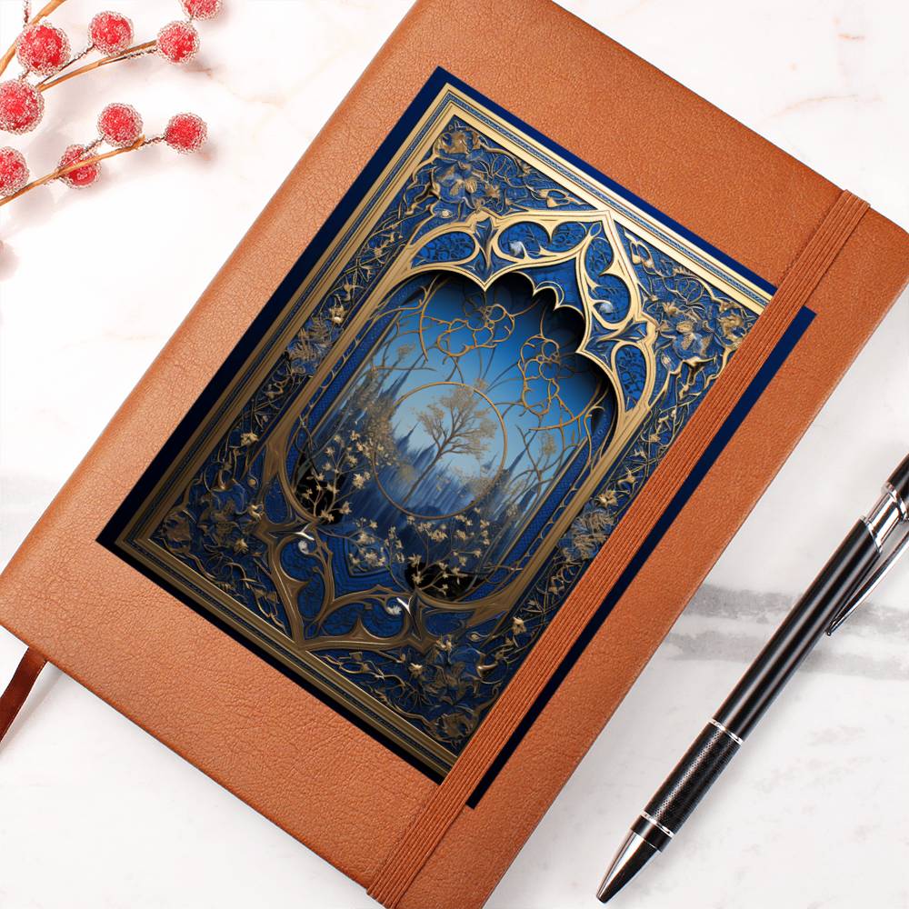 Ornate Gold Cover 022 - Vegan Leather Journal