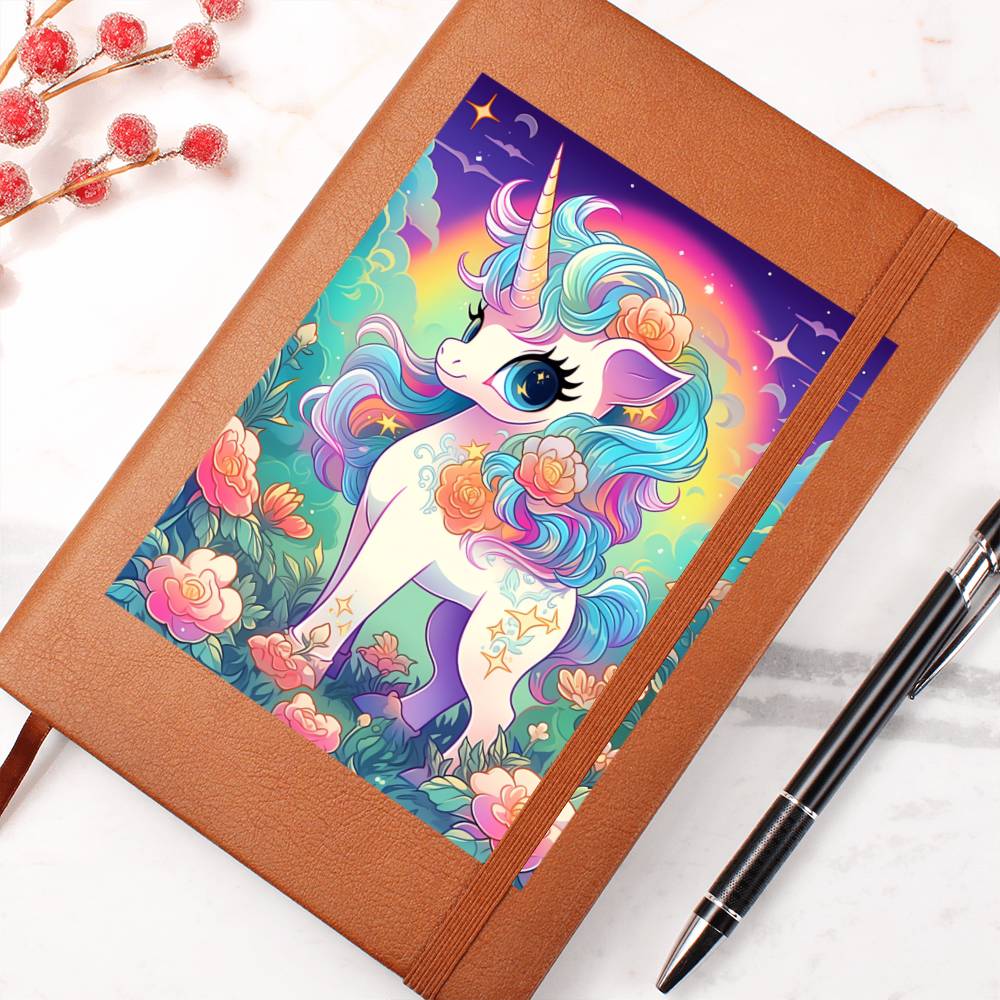 Cute Unicorn 005 - Vegan Leather Journal