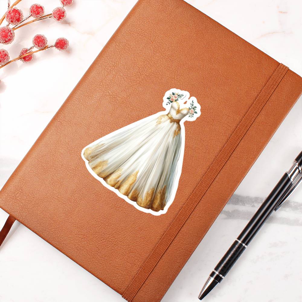 Luxury Wedding Decor Sticker 006 - Vegan Leather Journal