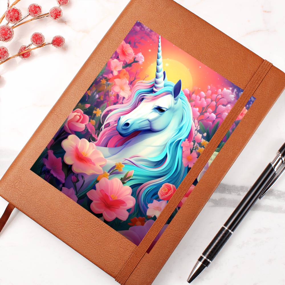 Cute Unicorn 019 - Vegan Leather Journal