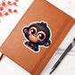 Cute Gorilla sticker 63 - Vegan Leather Journal