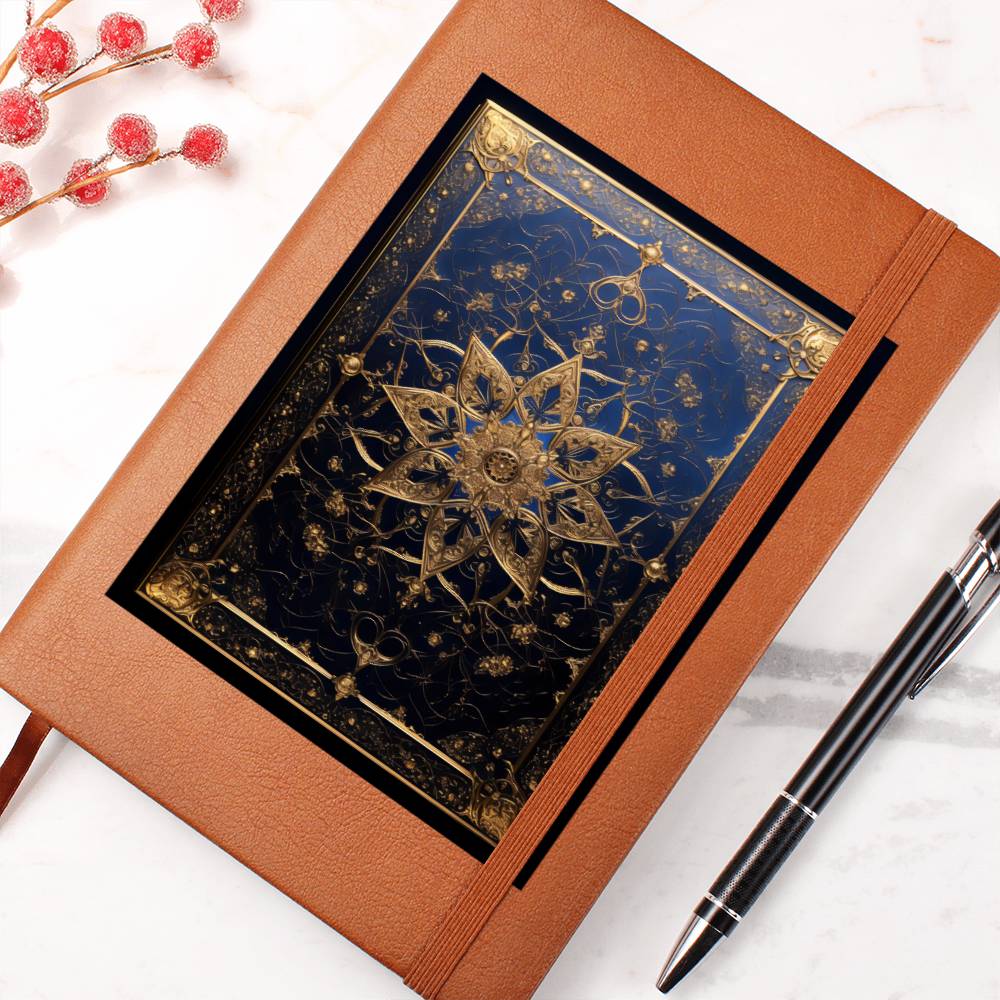 Ornate Gold Cover 023 - Vegan Leather Journal