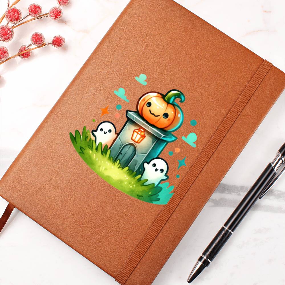 Cute Halloween Sticker 022 - Vegan Leather Journal