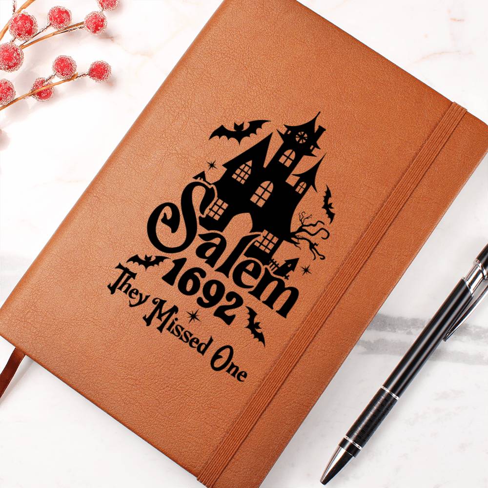 Vintage Halloween Signs 25 - Vegan Leather Journal