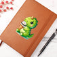 Colorful Baby Dinosaur 050 - Vegan Leather Journal
