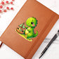 Colorful Baby Dinosaur 100 - Vegan Leather Journal