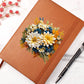 Floral Flower Wreath 042 - Vegan Leather Journal
