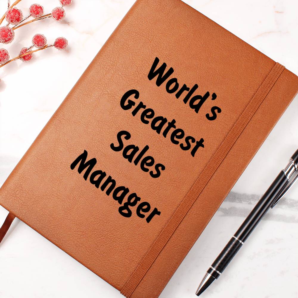 World's Greatest Sales Manager v1 - Vegan Leather Journal