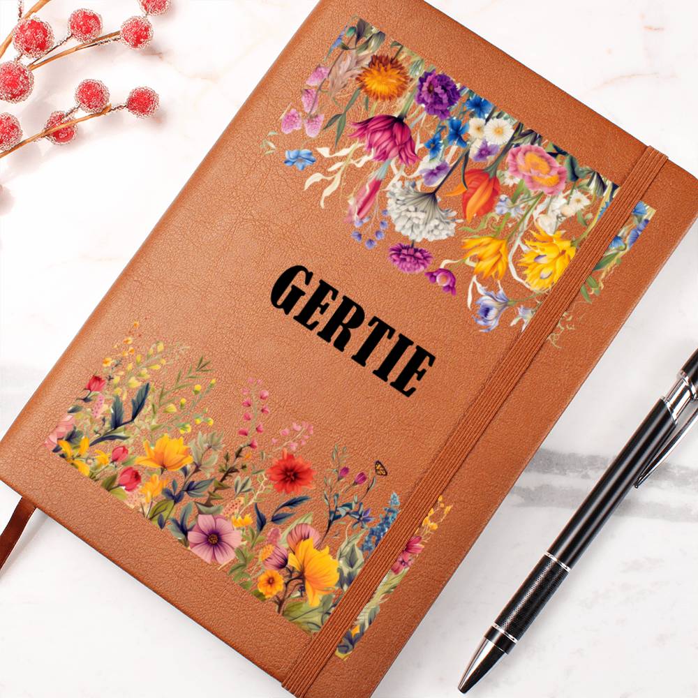 Gertie (Botanical Blooms) - Vegan Leather Journal