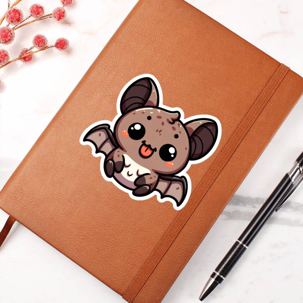 Cute Nectar Bat sticker 101 - Vegan Leather Journal