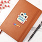 Cute Back to School Sticker 062 - Vegan Leather Journal