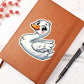 Cute Swan sticker 185 - Vegan Leather Journal