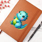 Colorful Baby Dinosaur 062 - Vegan Leather Journal